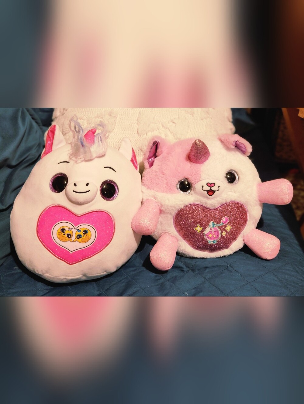 Rainbowcorns Kittycorn & unicorn Plush Stuffed Animals lot of 2